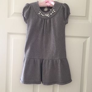 Gymboree dress w/ silver sparkle threads.